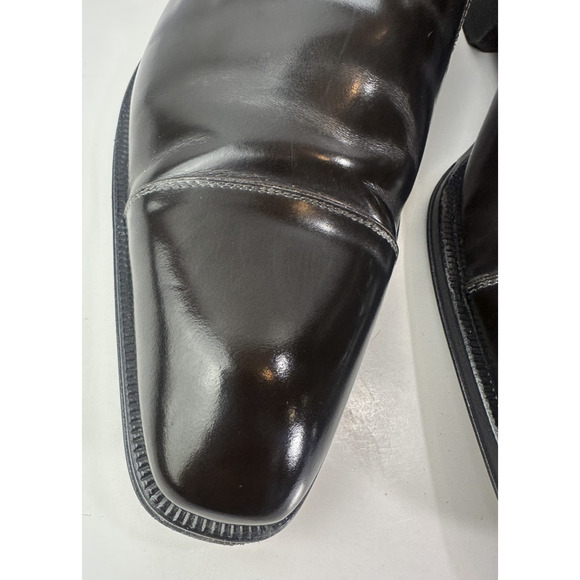 Caporicci Made in Italy Black Leather Cap-Toe Slip-On Dress Shoes Men’s 8.5 G - Picture 2 of 16